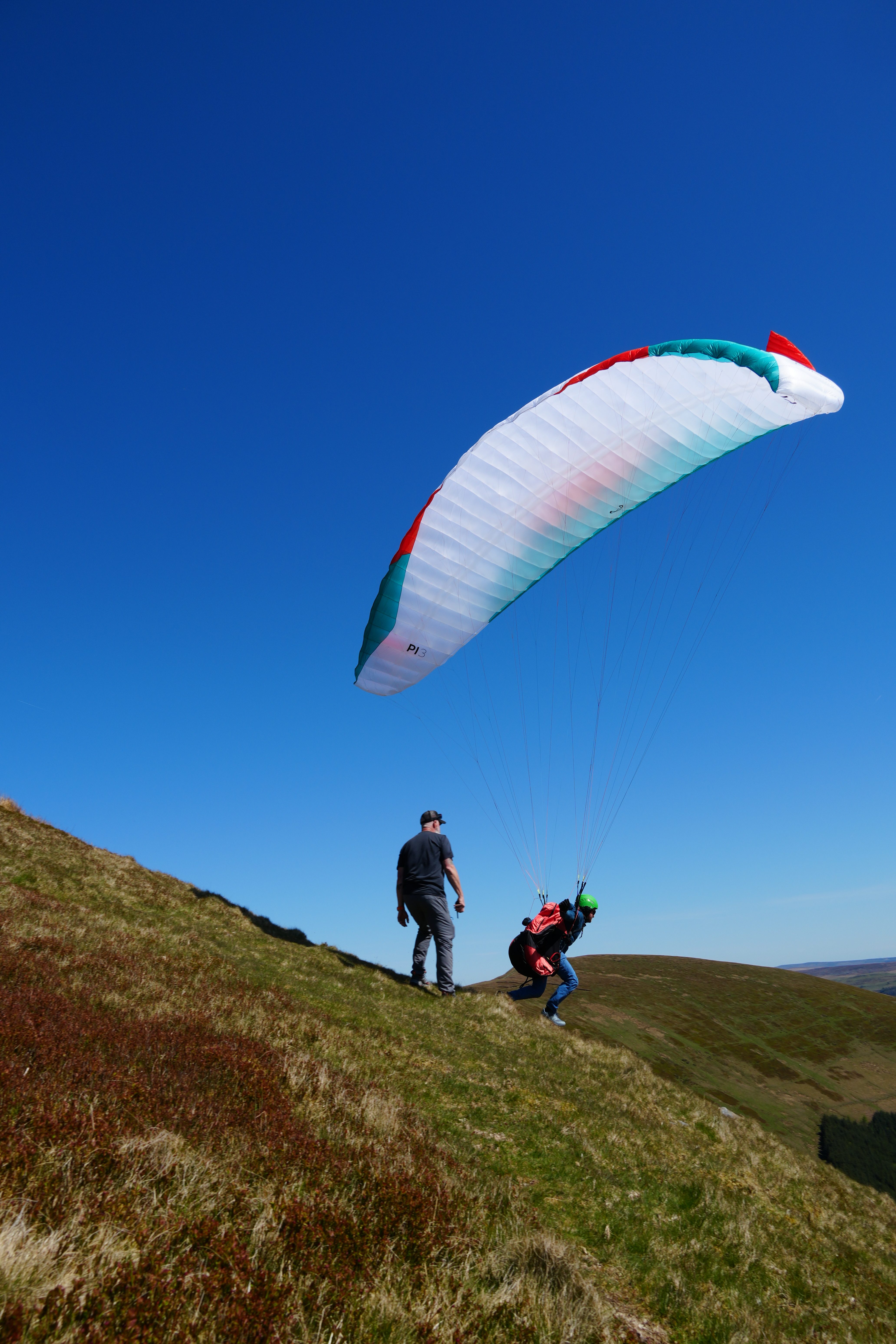 First soaring flights at Talybont, South Wales